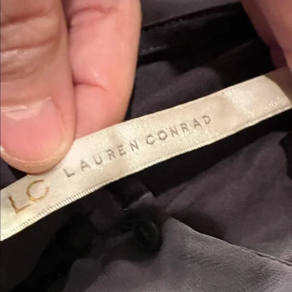 LC Lauren Conrad Dark Blue Ruffle Blouse - Picture 9 of 10